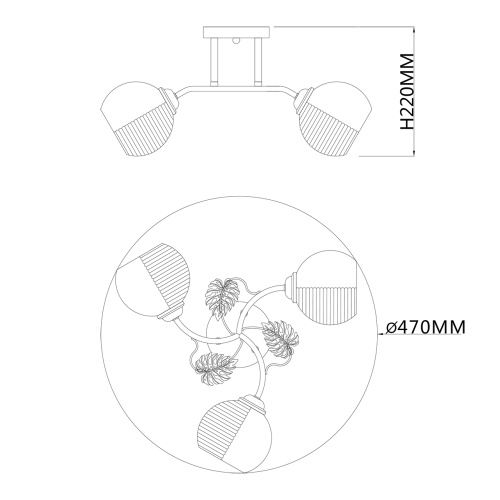 Потолочный светильник Escada 1119/3PL E27*40W Chrome фото 2 Потолочный светильник Escada 1119/3PL E27*40W Chrome фото 2