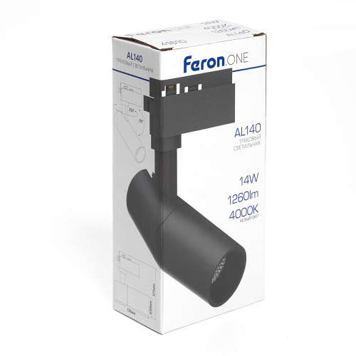 Светодиодный светильник Feron.ONE AL140 трековый однофазный на шинопровод 32W 4000K 35 градусов  черный фото 2