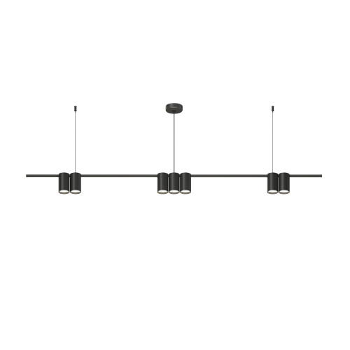 DK4063-BK Подвесной светильник ORBIT, IP20, 7xGU10 LED до 15 Вт, черный матовый, алюминий фото 5