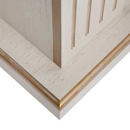 Каминокомплект SIENA/СИЕНА Бежевый дуб с золотой патиной с очагом Электроочаг SAPHIR/САПФИР 50 фото 5