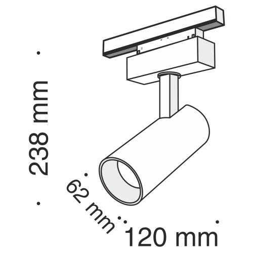 Трековый светильник Technical TR019-2-15W3K-B фото 2