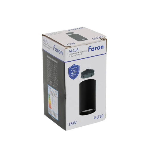 Светильник Feron AL133 трековый однофазный на шинопровод под лампу GU10, черный фото 12