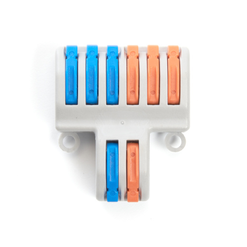 Клемма монтажная д/ подкл. фазн. проводников STEKKER, LD222-426, 2 контактные группы, 1ввод,3вывода на полюс (DIY упак 2 шт) фото 3