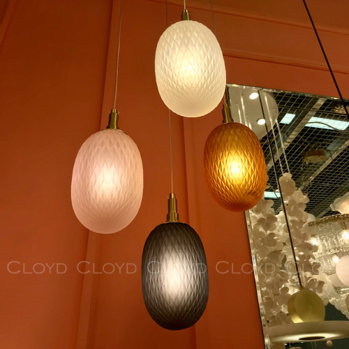 Подвесной светильник Cloyd ZAPFEN P1 / Ø13 см - латунь - белое стекло (арт.11434) фото 3