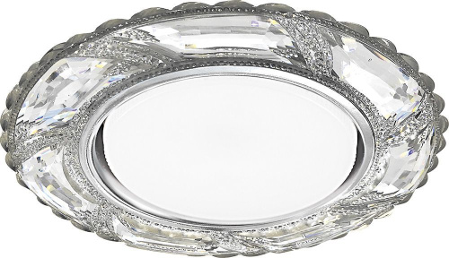 Светильник встраиваемый с белой LED подсветкой Feron CD4031 потолочный GX53 без лампы, прозрачный Светильник встраиваемый с белой LED подсветкой Feron CD4031 потолочный GX53 без лампы, прозрачный