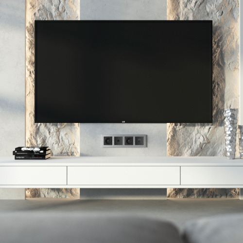 Рамка из поликарбоната на 4 поста Hammer серебряный W0042406 фото 3