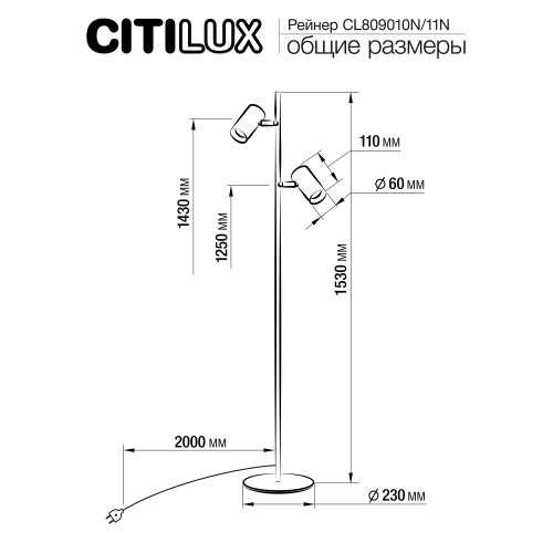 Citilux Twin CL809010N Торшер светодиодный Белый фото 8 Citilux Twin CL809010N Торшер светодиодный Белый фото 8