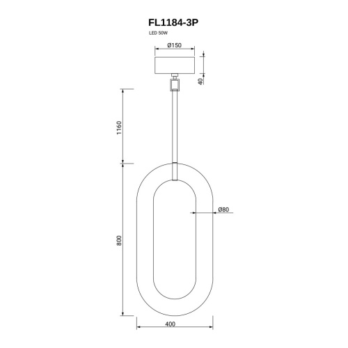 Подвесной светильник Concetto FL1184-3P фото 2