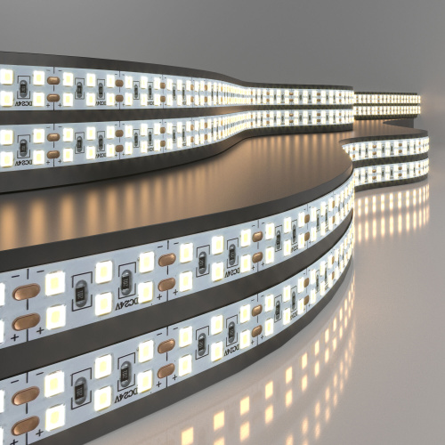 Лента светодиодная 240 LED 18 Вт IP20 двухрядная 3300К теплый белый, 5м 2835 24V 240Led 18W IP20 Лента светодиодная 240 LED 18 Вт IP20 двухрядная 3300К теплый белый, 5м 2835 24V 240Led 18W IP20