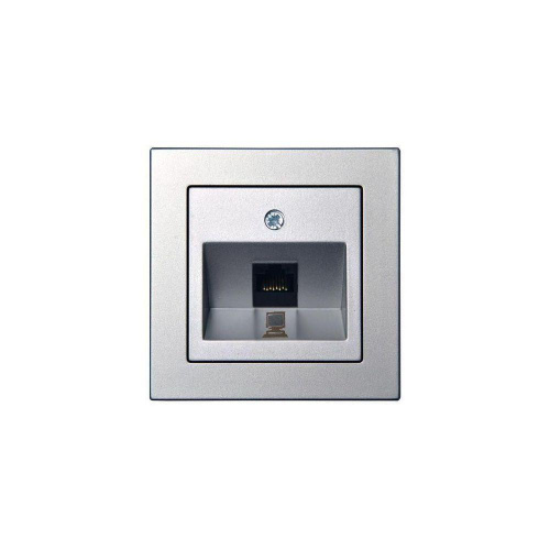 Розетка RJ45 Liregus Epsilon серебро 28-1853 Розетка RJ45 Liregus Epsilon серебро 28-1853
