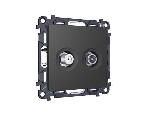 Комплект механизма розетки TV оконечной + SAT 5-862MHz 3.5dB/950-2150MHz 3.5dB Ambrella Volt ALFA Графит мягкое касание QUANT (AP9133, VM217) MA913310 Комплект механизма розетки TV оконечной + SAT 5-862MHz 3.5dB/950-2150MHz 3.5dB Ambrella Volt ALFA Графит мягкое касание QUANT (AP9133, VM217) MA913310
