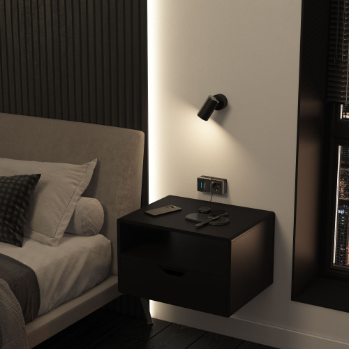 Розетка с заземлением, шторками и USB тип A+C Gallant чёрный хром W5071735 фото 2 Розетка с заземлением, шторками и USB тип A+C Gallant чёрный хром W5071735 фото 2