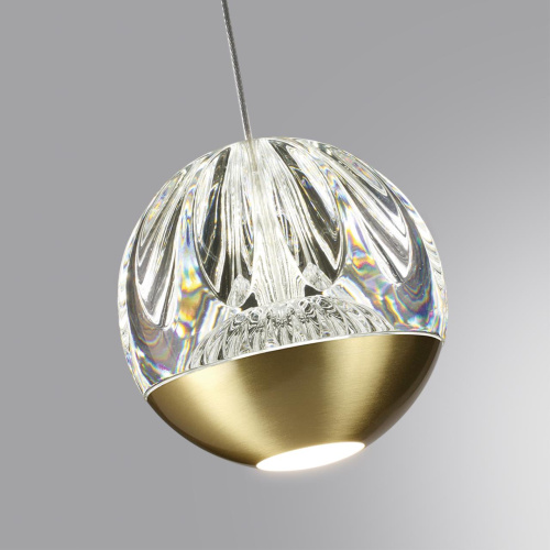 5101/5L L-VISION ODL25 559 латунь/прозрачный/акрил Подвес 2 в 1 LED 5W 4000K 300Лм SONO фото 5