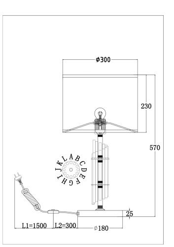 Настольный светильник Maytoni MOD088TL-01BS фото 2