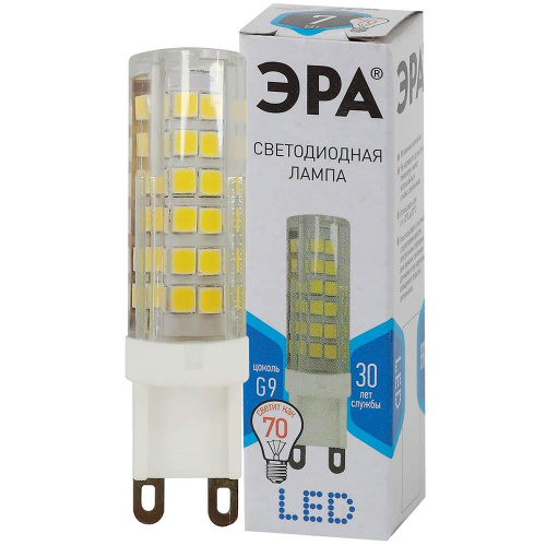 Лампа светодиодная ЭРА G9 7W 4000K прозрачная LED JCD-7W-CER-840-G9 Б0027866 фото 2