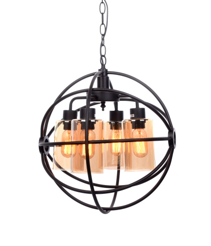 Подвесной светильник Lumina Deco Stradi LDP 11509-4 BK фото 2