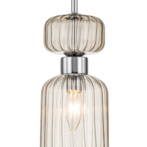 Подвесной светильник Escada 1141/1S E14*60W Chrome/Beige фото 4 Подвесной светильник Escada 1141/1S E14*60W Chrome/Beige фото 4