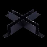 ST007.489.00 Коннектор X-образный для подвесного / накладного магнитного  шинопровода ST-Luce Черный SKYLINE 48