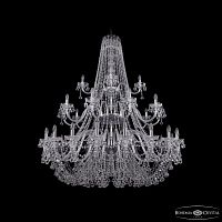 Люстра хрустальная 1409/20+10+5/530/3d Ni