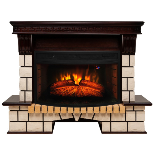 Электрокамин RealFlame Stone 33W AO античный дуб с очагом Firespace 33W S IR фото 2 Электрокамин RealFlame Stone 33W AO античный дуб с очагом Firespace 33W S IR фото 2