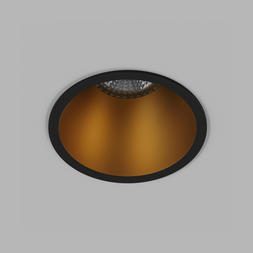DK3026-BG Встраиваемый светильник, IP 20, 10 Вт, GU5.3, LED, черный/золотой, пластик фото 7