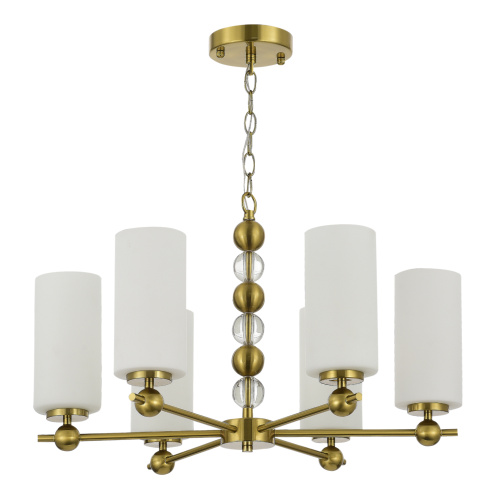 SL2003.303.06 Светильник подвесной ST-Luce латунь/белый E27 6*40W AURORA фото 4 SL2003.303.06 Светильник подвесной ST-Luce латунь/белый E27 6*40W AURORA фото 4