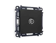 Комплект механизма TV розетки оконечной AMBRELLA VOLT ALFA Черный матовый 50-870 MHz 1dB QUANT (AP8130, VM202) MA813010