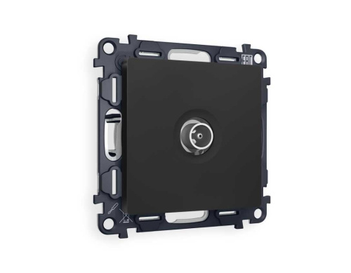 Комплект механизма TV розетки проходной AMBRELLA VOLT ALFA Черный матовый 5-1000 MHz 4dB QUANT (AP8130, VM211) MA813030 Комплект механизма TV розетки проходной AMBRELLA VOLT ALFA Черный матовый 5-1000 MHz 4dB QUANT (AP8130, VM211) MA813030