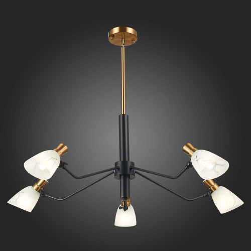 SLE205403-05 Светильник подвесной Черный, Латунь/Белый E14 5*60W LITA фото 5