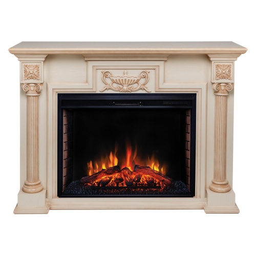 Каминокомплект LONDON/ЛОНДОН Бежевый дуб с бежевой патиной с очагом Электроочаг EPSILON/ЭПСИЛОН 33