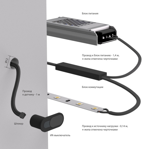 Выключатель ИК с функцией диммирования 12/24V 36/72W 95004/01 фото 2