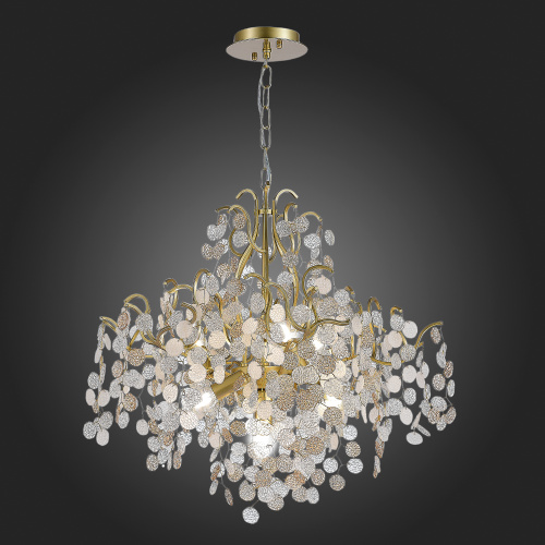 SL1650.303.08 Люстра подвесная ST-Luce Латунь/Прозрачный, Золотой E14 8*60W RAVELLO фото 6