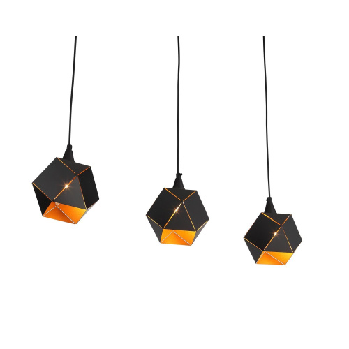 SL258.403.03 Люстра подвесная ST-Luce Черный/Черный, Золото E14 3*40W ENIGMA фото 5