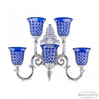 Бра бронзовые с хрусталём 7203B15/3+2/210 NW P2 U Clear-Blue/H-1J