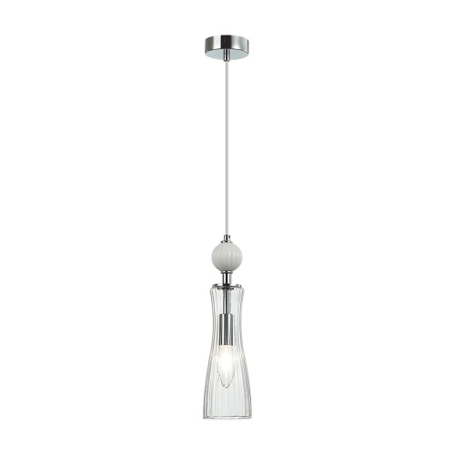 8268/1A NEOCLASSI LN26 160 хром/белый/прозрачный, металл/керамика/стекло Подвес Е14 1*40W 220V EMILY фото 4 8268/1A NEOCLASSI LN26 160 хром/белый/прозрачный, металл/керамика/стекло Подвес Е14 1*40W 220V EMILY фото 4