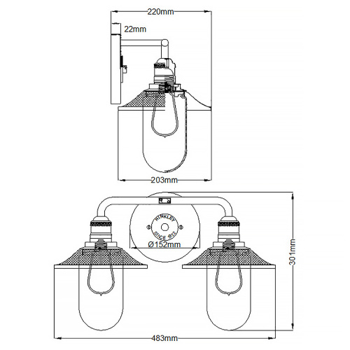 Бра для ванных комнат Hinkley, Арт. QN-RIGBY2-BATH-PC фото 9 Бра для ванных комнат Hinkley, Арт. QN-RIGBY2-BATH-PC фото 9