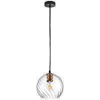 806130 Подвес NUBELLA 1х12W (led) E27 ЧЕРНЫЙ/БРОНЗА/ПРОЗРАЧНЫЙ