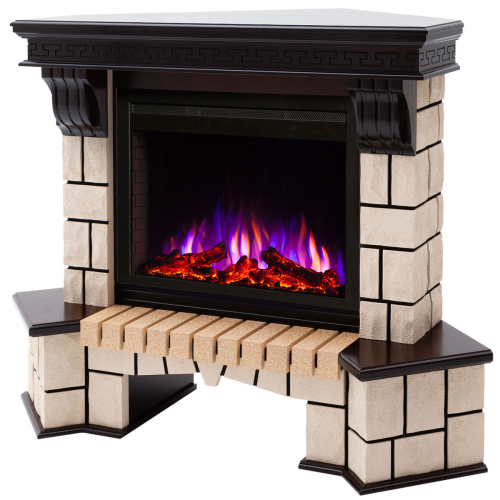 Электрокамин RealFlame Stone Coner AO античный дуб с очагом Saphir 25,5 фото 5 Электрокамин RealFlame Stone Coner AO античный дуб с очагом Saphir 25,5 фото 5