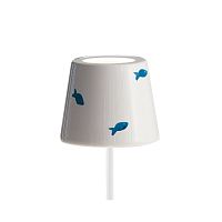 Абажур Poldina d13 cm Light blue fish
