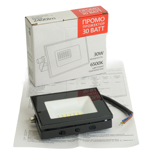 Светодиодный прожектор SAFFIT SFL51-30 IP65 30W 6500K черный фото 3