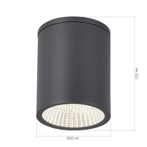 SL9514.712.01 Светильник уличный потолочный ST-Luce серый/белый LED 1*12W 3000K/4000K/6500K TUBO фото 2