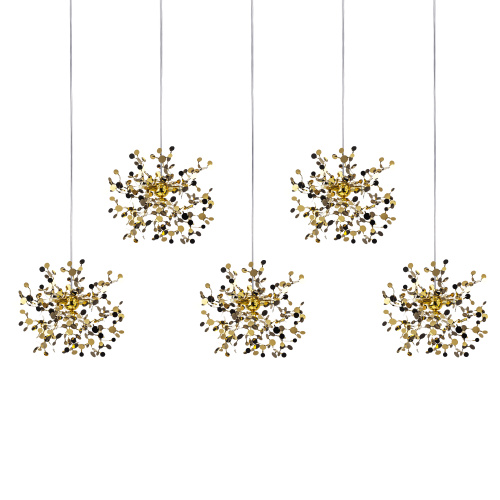 L5PL721132 Подвес пятерной линейный EXTRA 5x3x5W(led) G9 (721132 - 5 + 572162 -1) ЗОЛОТО фото 4 L5PL721132 Подвес пятерной линейный EXTRA 5x3x5W(led) G9 (721132 - 5 + 572162 -1) ЗОЛОТО фото 4