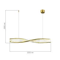 SL6205.313.01 Светильник подвесной ST-Luce Латунь/Прозрачный LED 1*21W 4000K ELICA