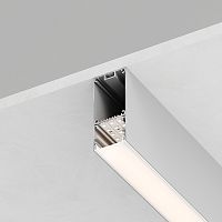 Профиль алюминиевый накладной/подвесной, с отсеком для БП, серебро, CAB267