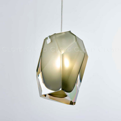 Подвесной светильник Cloyd VARELL P1 / шир. 20 см - хром - серое стекло (арт.11660) фото 4