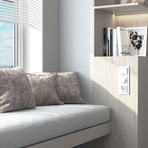 Рамка из стекла на 3 поста Senso белый soft-touch W0033101 фото 3 Рамка из стекла на 3 поста Senso белый soft-touch W0033101 фото 3