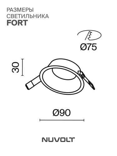 Встраиваемый светильник NUVOLT LDL-039B фото 8