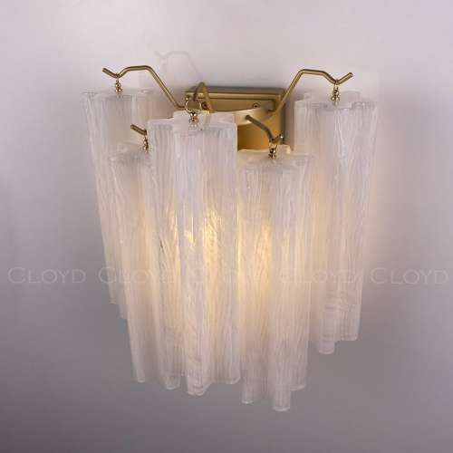 Бра Cloyd ANNO-B W1 / выс. 29 см - латунь светл. - стекло белые облака (арт.20467) фото 5 Бра Cloyd ANNO-B W1 / выс. 29 см - латунь светл. - стекло белые облака (арт.20467) фото 5