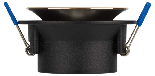 Светильник встраиваемый декоративный ЭРА KL103 BK/GD под лампу MR16 GU5.3 черный/золото Б0056357 фото 4