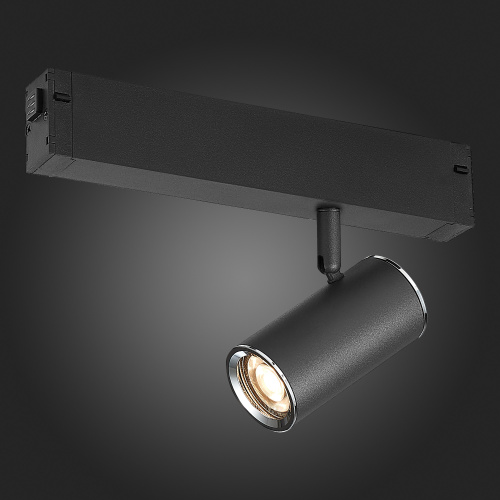 ST504.406.01 Св-к трек. Черный GU10 1*50W  IP20 L104xW54xH111 180-240V Без ламп SKYLINE 220 фото 3